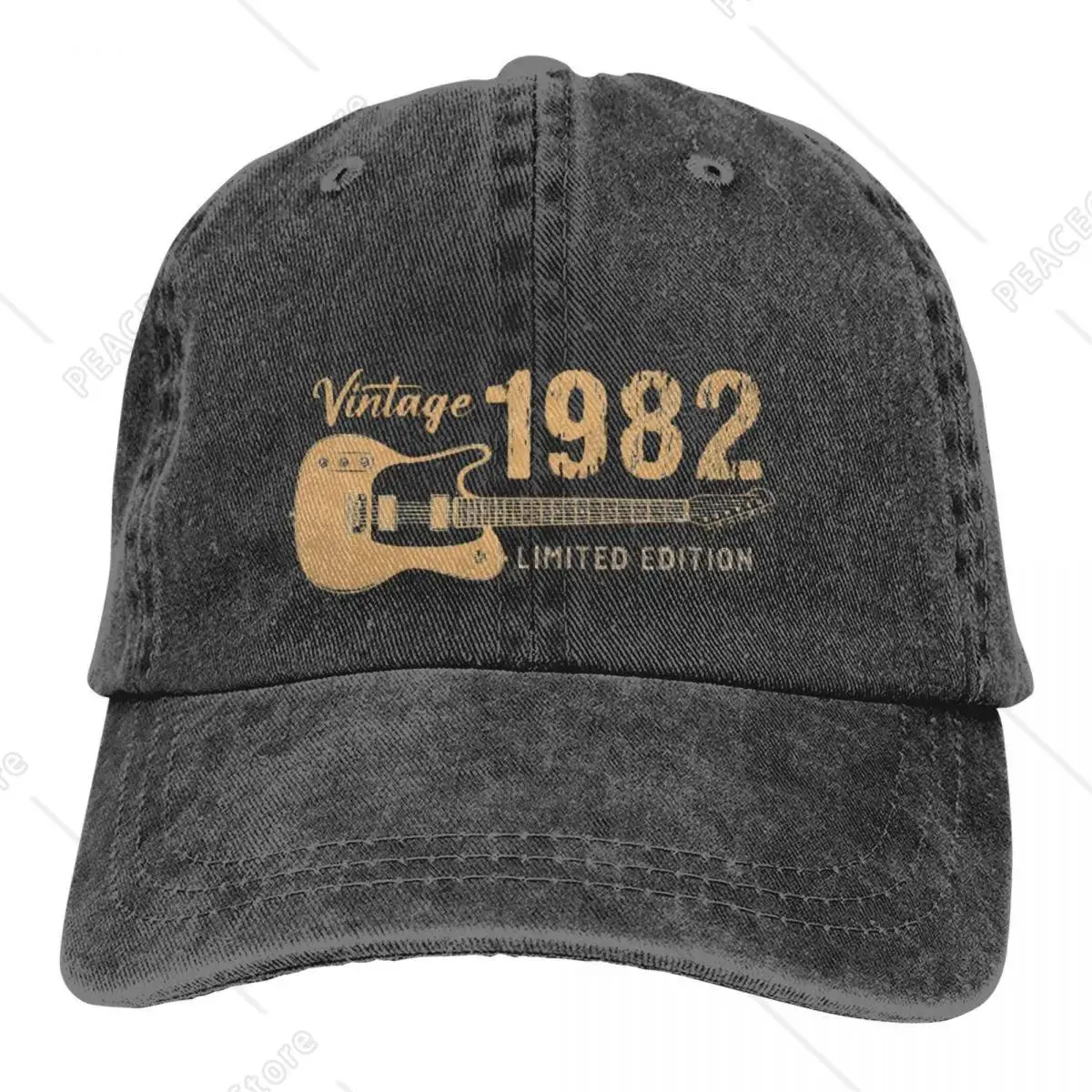 

Summer Cap Sun Visor Guitar Hip Hop Caps Vintage 1982 A Special Year Cowboy Hat Peaked Hats