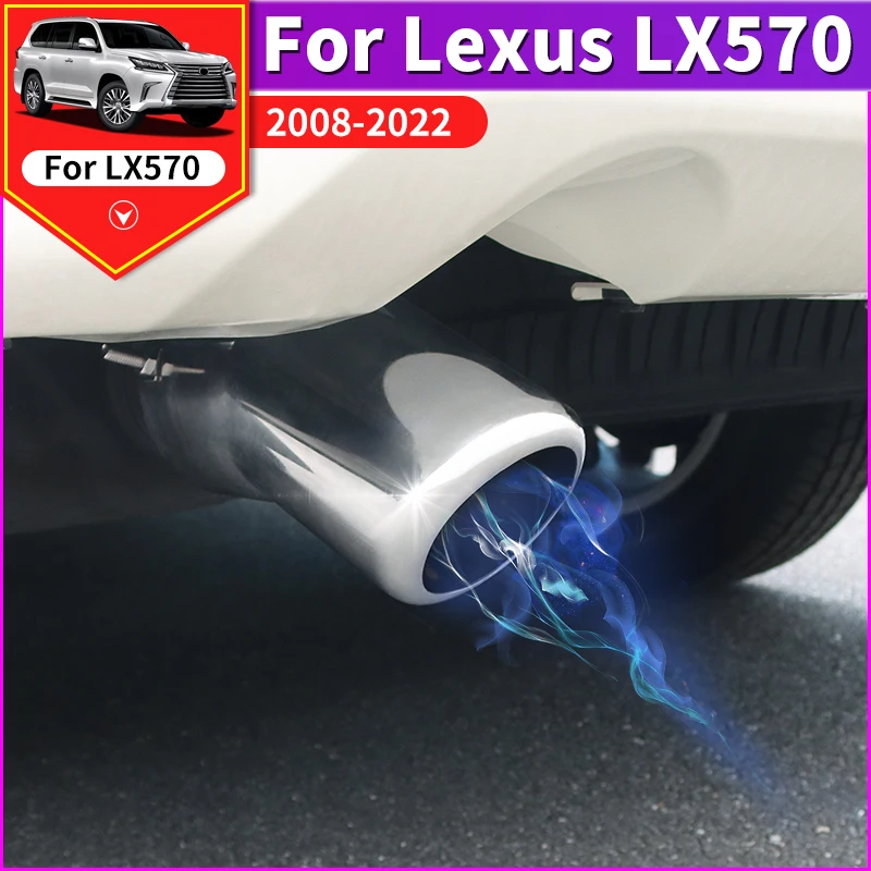 For 2008-2022 2021 2020 Lexus LX570 450d Tail Throat Exhaust Pipe Decorative LX 570 Muffler Modification Exterior Accessories