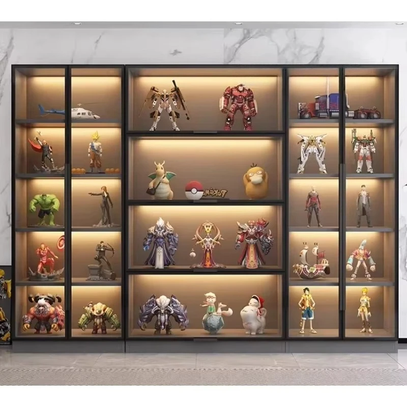 Glass Door Display Product Display Storage Household Building Block Ornament Bookcase Wine Cabinet  Model