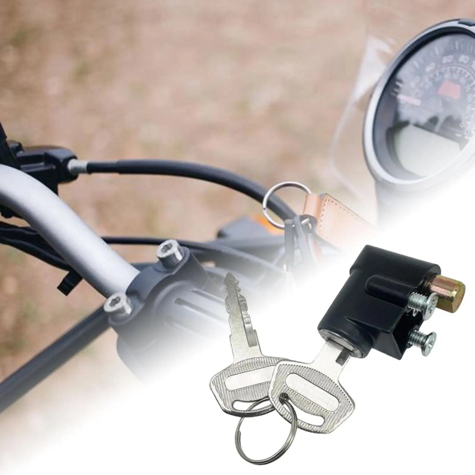 

Ignition Switch Key Accessory Stainless Steel Motorbike Motorcycle Steering Lock
