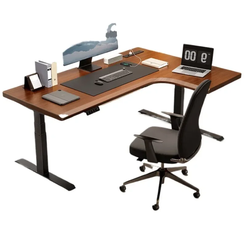 Corner all solid wood electric intelligent lift, corner, computer L-shaped, writing desk