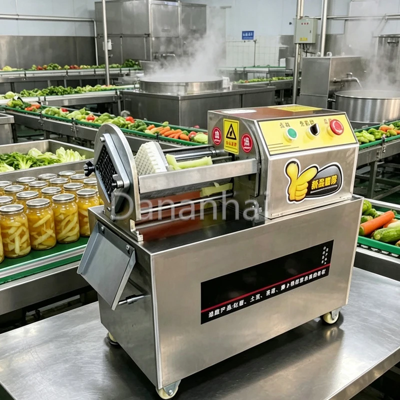 Multifunctional Electric Potato Cutting Machine Stainless Steel Vegetable Slicer for Home Kitchen Use