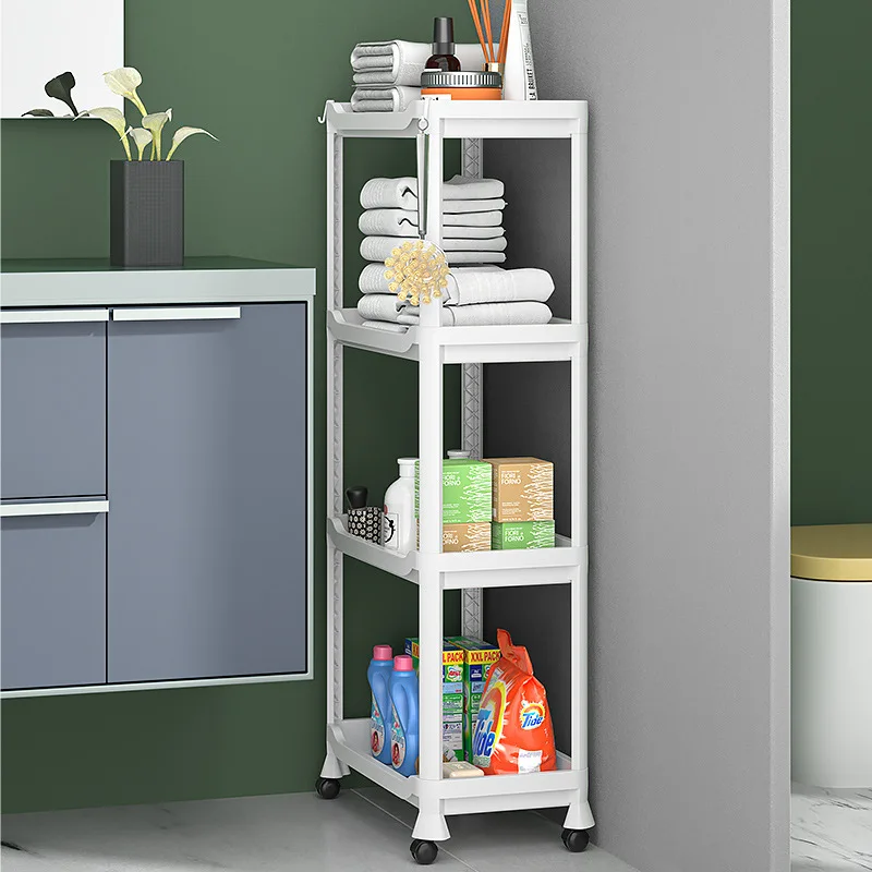 

Kitchen shelf floor, multi-layered ultra-narrow 18cm cart, refrigerator shelf shelf against the wall, 20cm side storage shelf