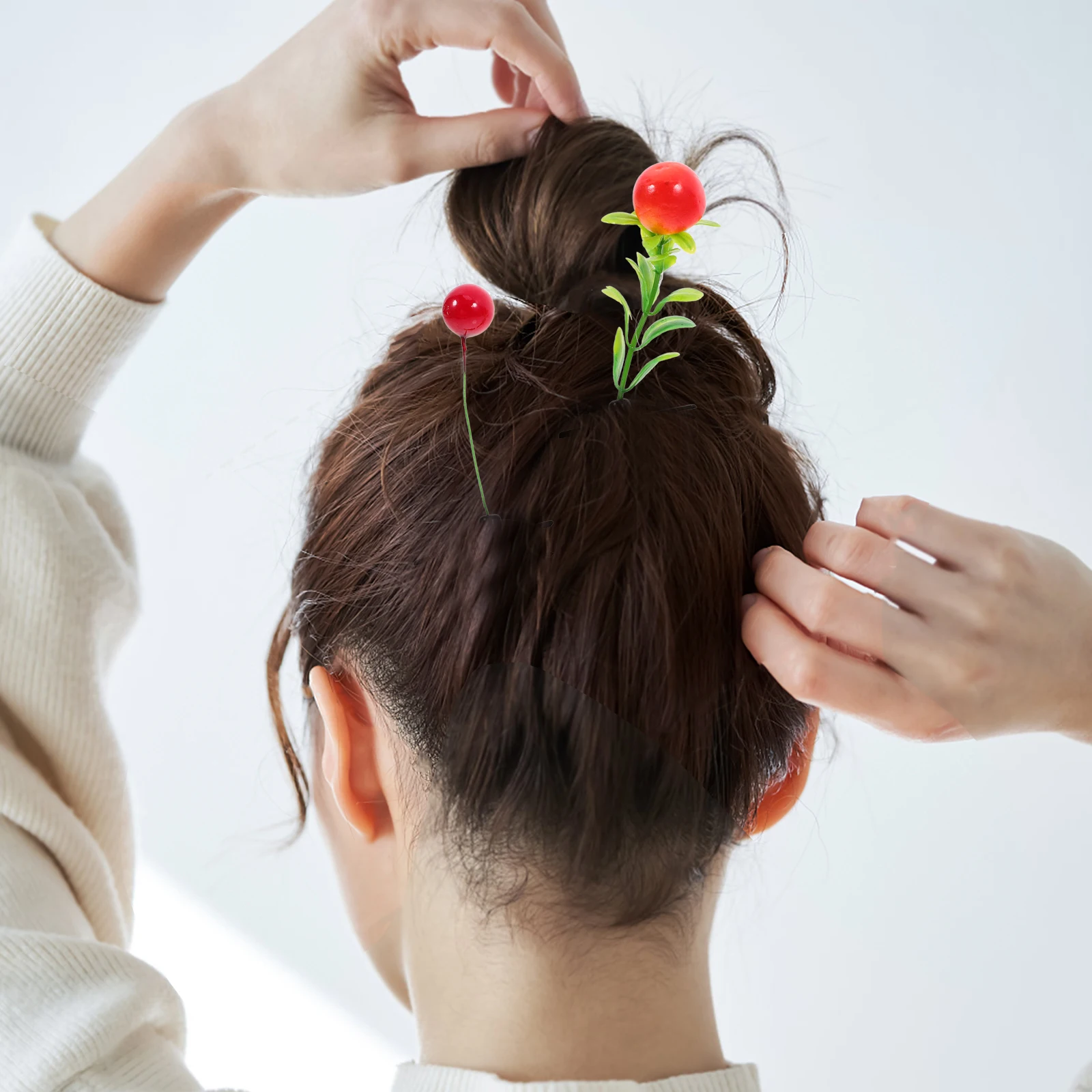 

40pcs Simulation Plant Hairpins Cute Hair Clips For Lightweight Flower Hair Accessories Festival Decorative Hairpins