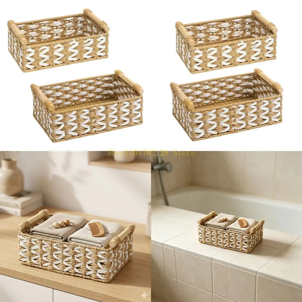 

Pack Of 2 Handwoven Rattan Storage Baskets For Desk Organization best sale