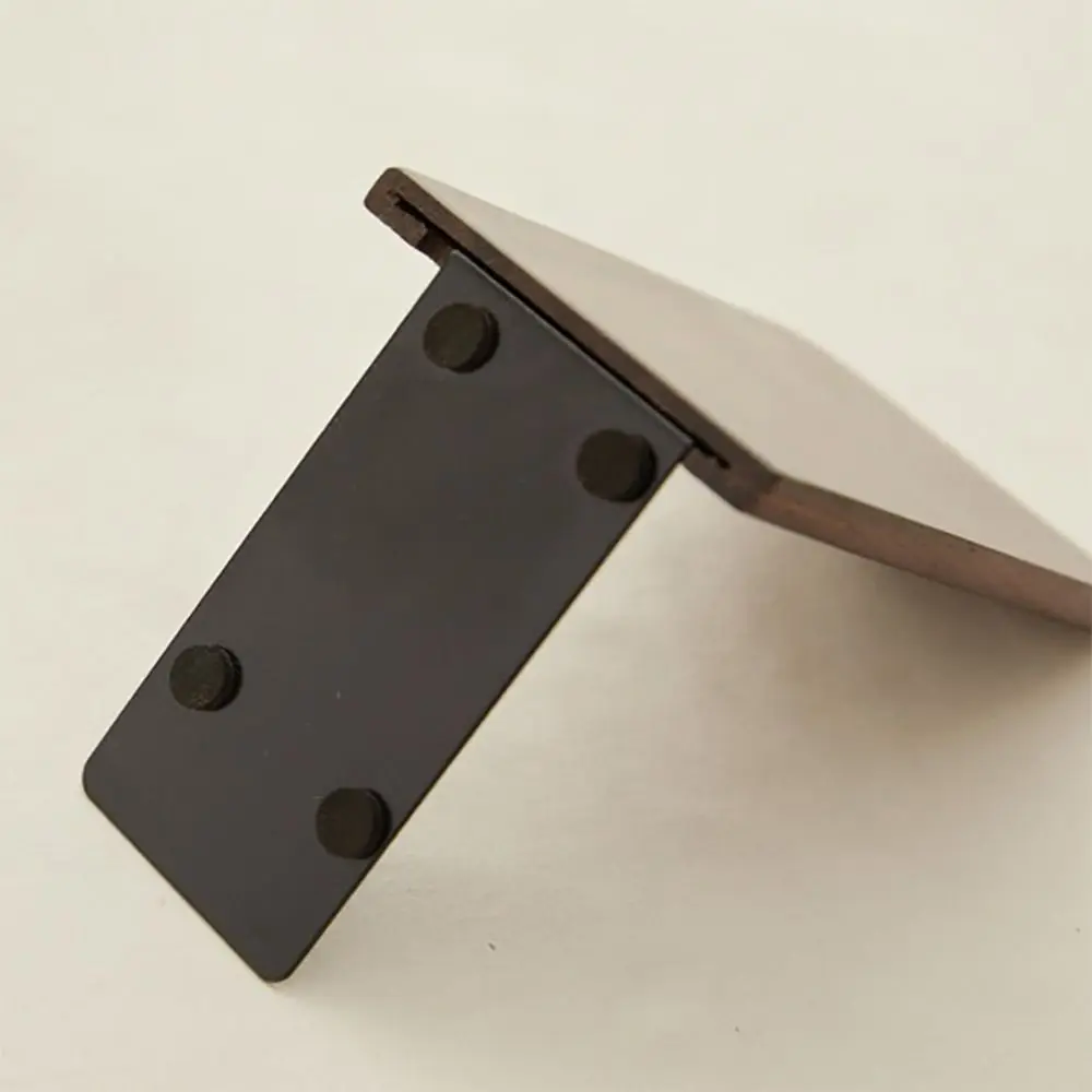 3PCS Simple Nature Wooden Bookends Non-slip Thickened Book Stand Book Support Rack School Office