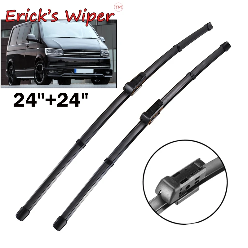 Erick\'s Wiper Front Wiper Blades For VW Transporter T5 T6 Caravelle Multivan 2014 - 2023 Windshield Windscreen Window 24\'\'+24\'\'