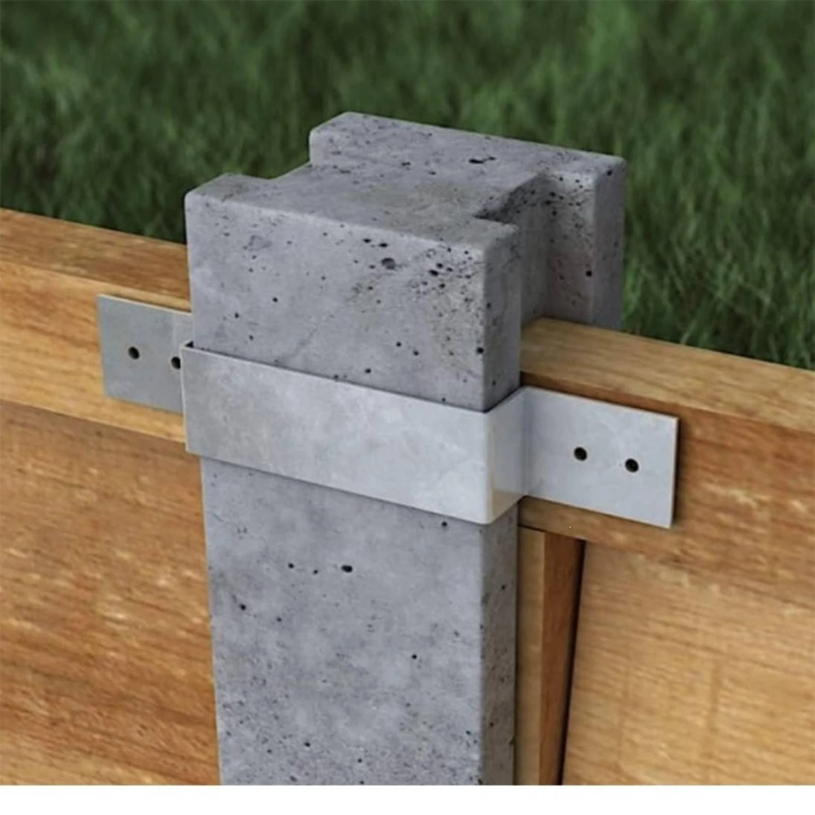 10 Pieces Galvanized Fence Post Safety Bracket Heavy Duty Fence Panel Mounting Bracket Metal Fittings Slim