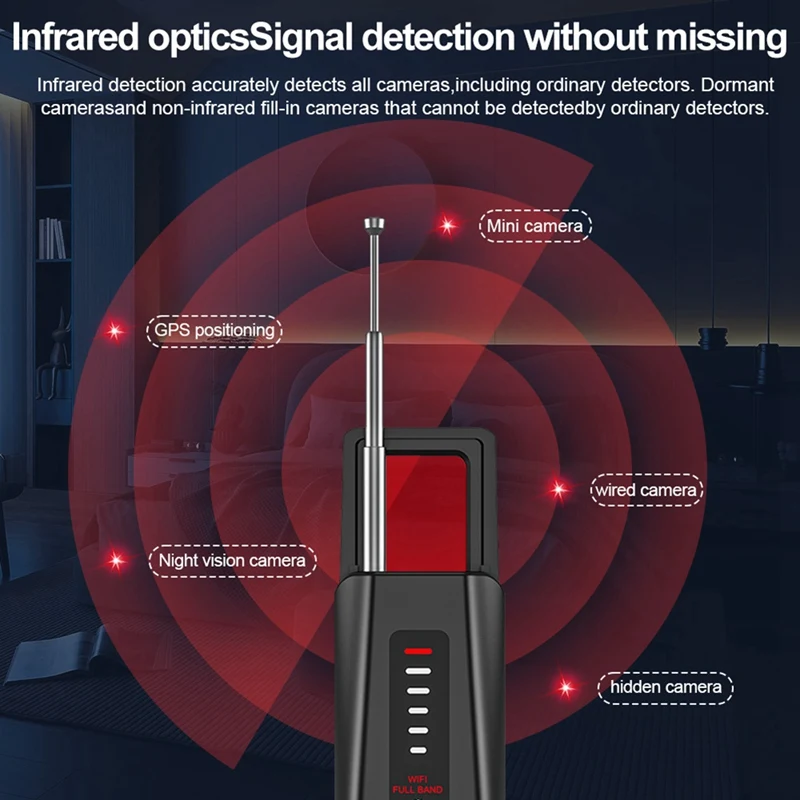 Dispositivo di ascolto localizzatore GPS anti-auto Bug RF Wireless All Signal Scanner Protezione di sicurezza