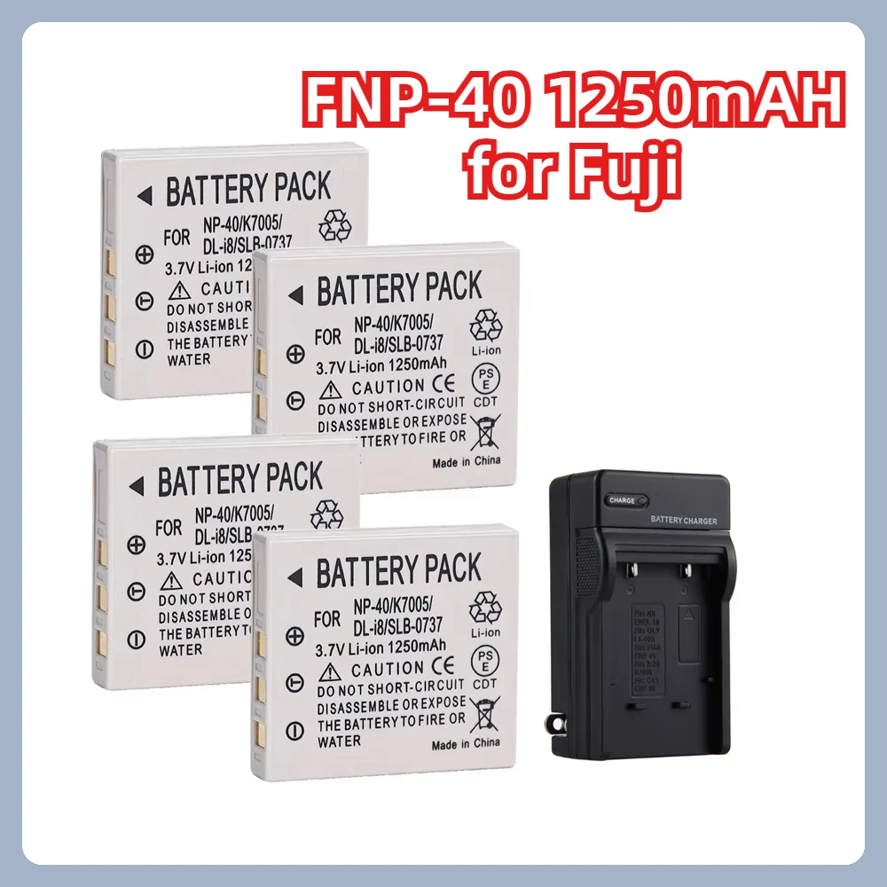 

FNP-40 3,7 В 1250 мАч подходит для камеры Fuji K7005 SLB-0737 0837 D-LI8 CGA-S004