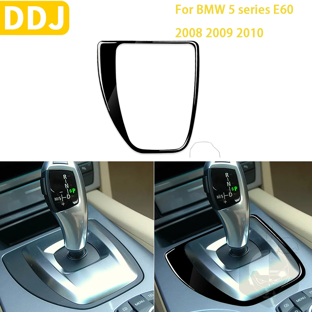 

For BMW 5 series E60 2008 2009 2010 Accessories Car Glossy Piano Black Interior Gear Panel Trim Sticker Modification Decoration