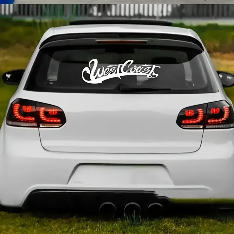 WestCoast Design Car Sticker For Front Rear Windshield Window JDM Style Car Body Decals Waterproof Vinyl Car Accessories