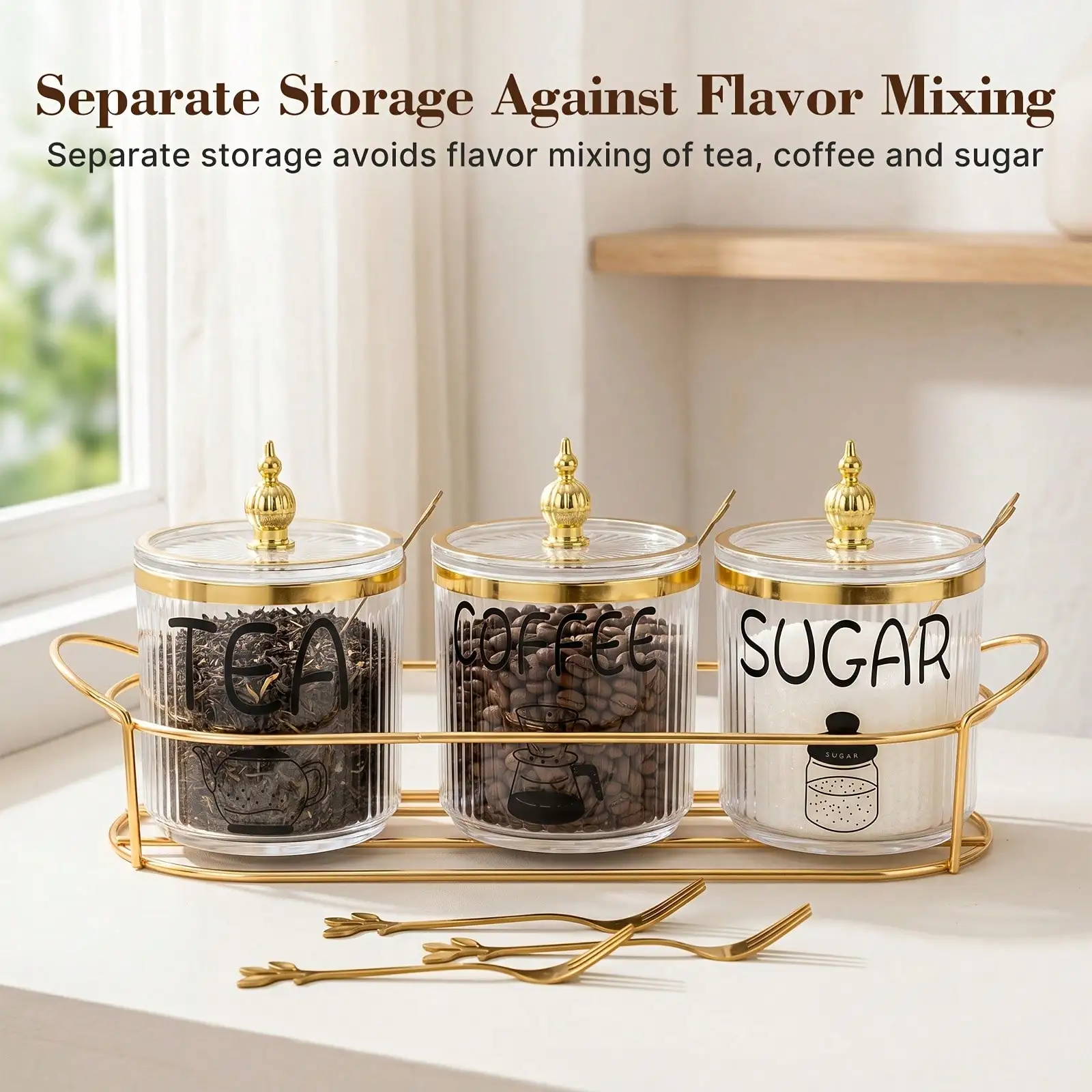 Senmeo 3Pcs Plastic Airtight Storage Jar Set, Matching Lids & Stable Base, Moisture-Proof Dry Food Canisters, For Grains/Candy/Coffee/Tea/Sugar/Bread, Pantry/Restaurant/Wedding/Party Organizer, Ideal Kitchen Organization Gift
