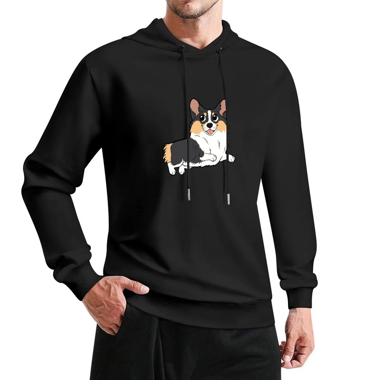 

PEMBROKE CORGI (tricolor 2) - chibi Pullover Hoodie autumn new products hoodie