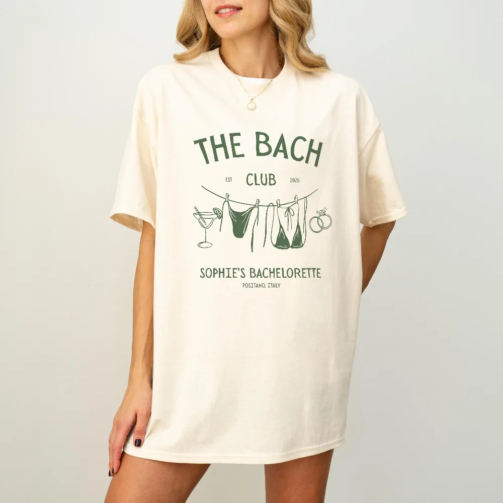 Custom Bachelorette Party T-Shirts Bride Tribe Matching Tees Summer Men's and Women's Loose and Breathable T-shirt Top