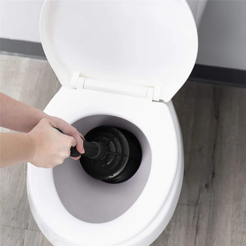 

1 PCS High Pressure Thrust Plunge Black Plastic Removes Heavy Duty Clogs From Clogged Bathroom Toilets