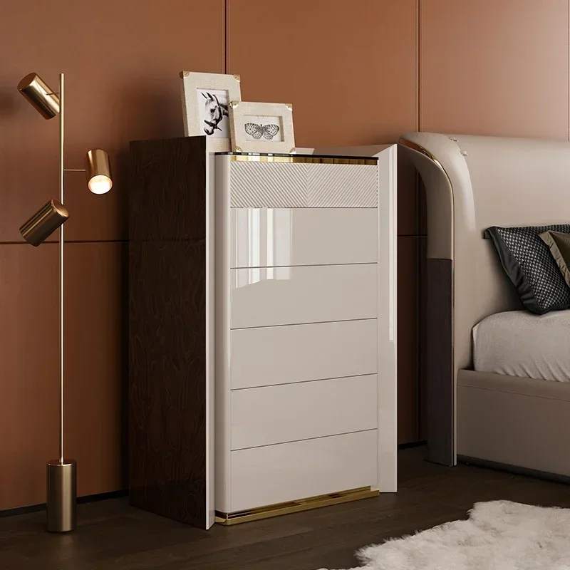 Italian high-end light luxury chest of drawers cloakroom jewelry jewelry cabinet minimalist bedside cabinet9338