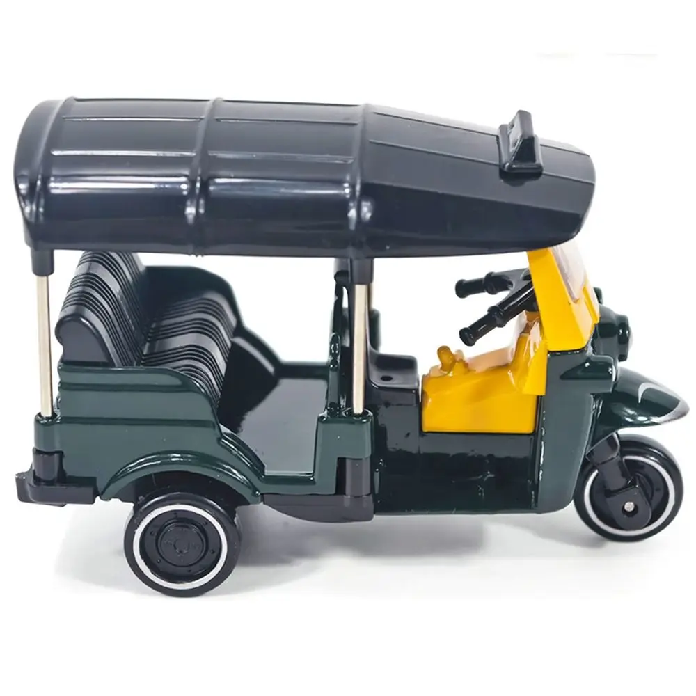 Multicolor Alloy Tricycle Diecast Construction Retro Design Retro Simulation Model Simulation Details Figure Autorickshaw Model