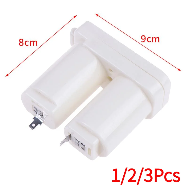 1/2/3Pcs Double Compartments Universal Battery Box for Gas Water Heater Accessories Parts Plastic Double Battery Case(white).