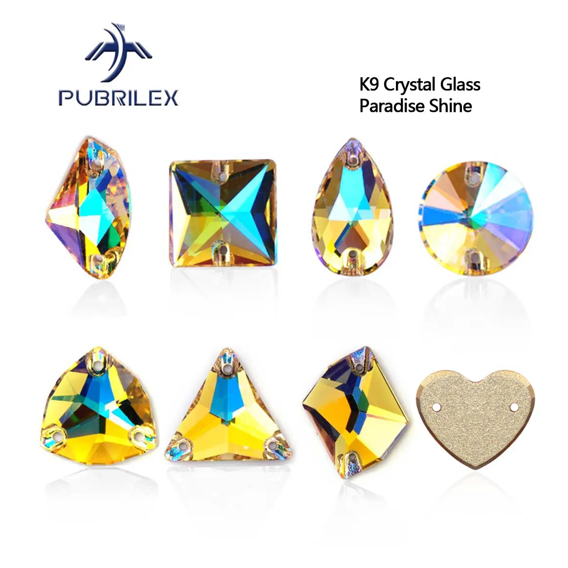 

PUBRILEX Paradise Shine DIY принадлежности для шитья одежды стекло пришить стразы кристаллы с плоской задней частью камни для аксессуаров для одежды