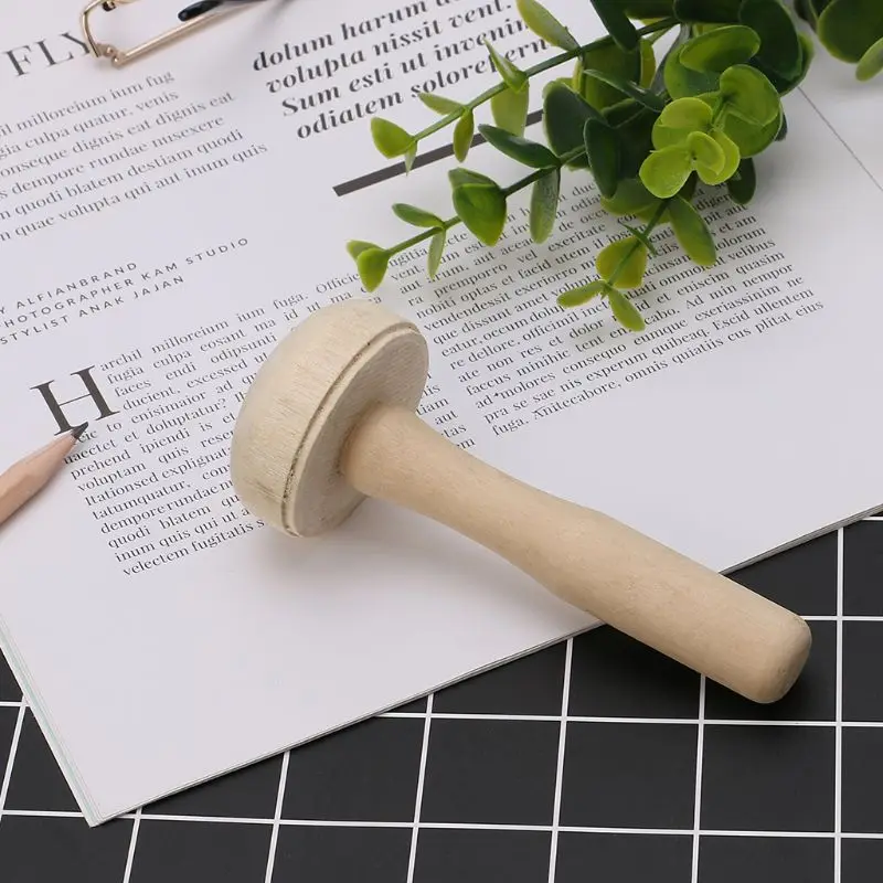 Wooden Mushroom Roller Paper Printing Ink Rubbing Use Art Craft Printmaking Tool