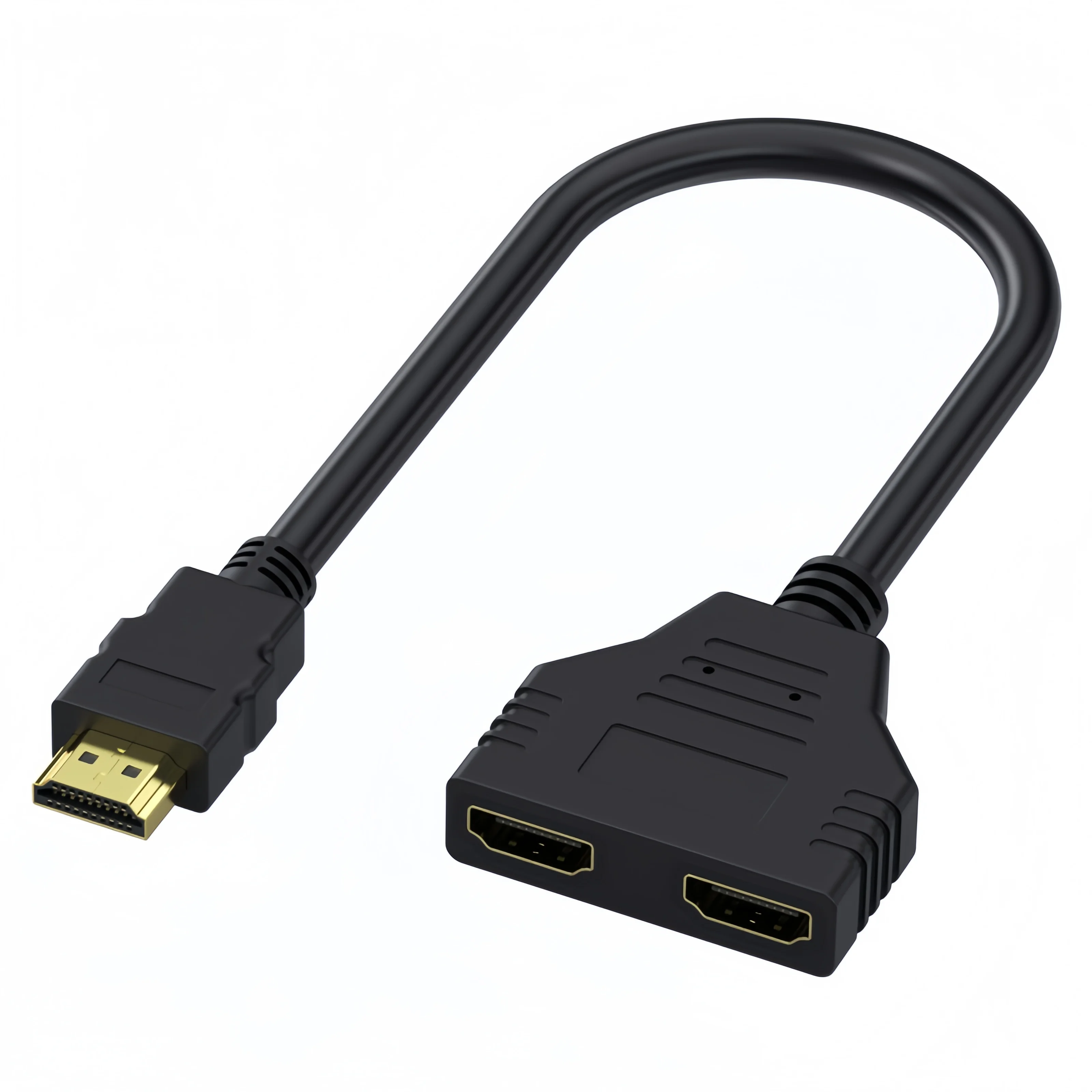 

10 шт. 2 в 1 HDMI-адаптер, кабель высокой четкости HDMI для светодиодов, ЖК-дисплея, телевизоров, адаптер HDMI с 1 входом и 2 выходами