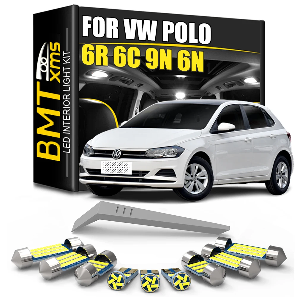 

LED Interior Lights For Volkswagen VW POLO 3 4 5 6R 6C 9N 9N3 6N 6N1 6N2 1994-2017 Dome Map Trunk Indoor Lamp Bulb