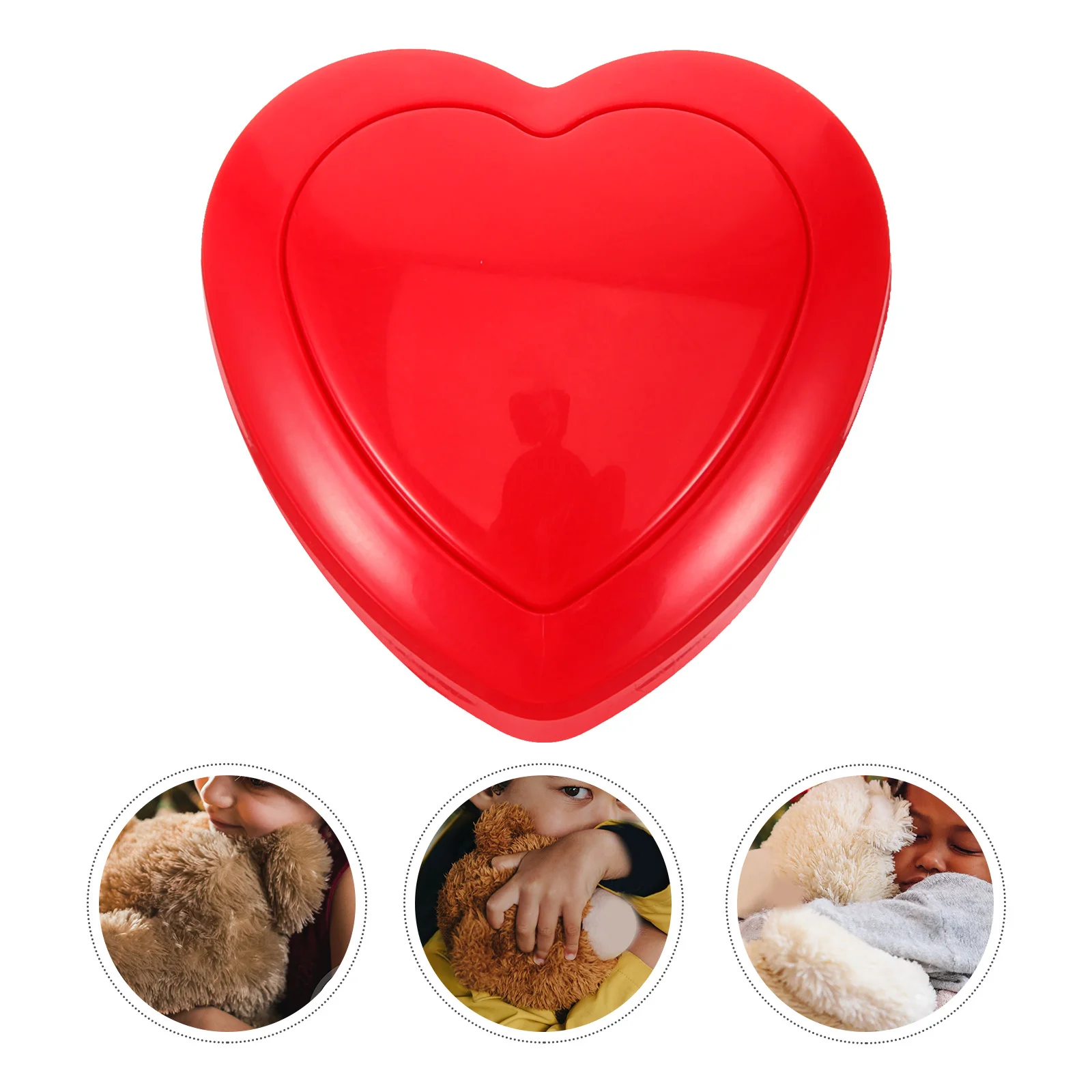 

Heartbeat Simulation Toy Realistic Heartbeat Box for Plush Pets Kids Safe Fun Playtime Love Heart Shape Sounding Simulator