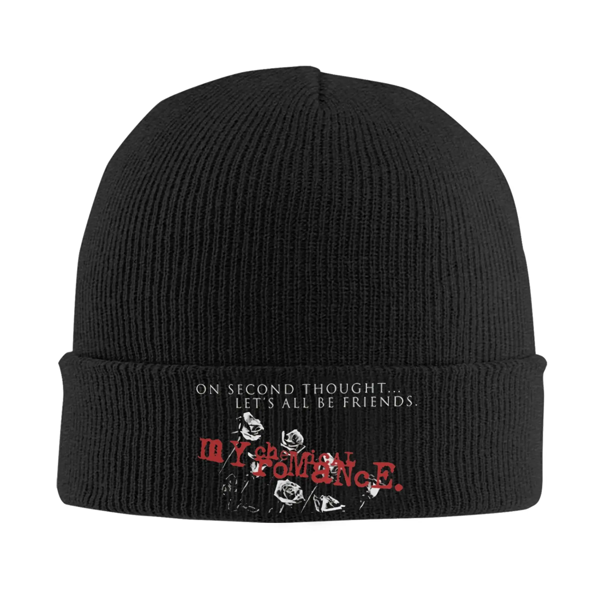 Mcr Band  Punk Rock Knit Hat Beanies Winter Hats Warm Acrylic  New My Chemical Romance  Cap for Men Women Gift,