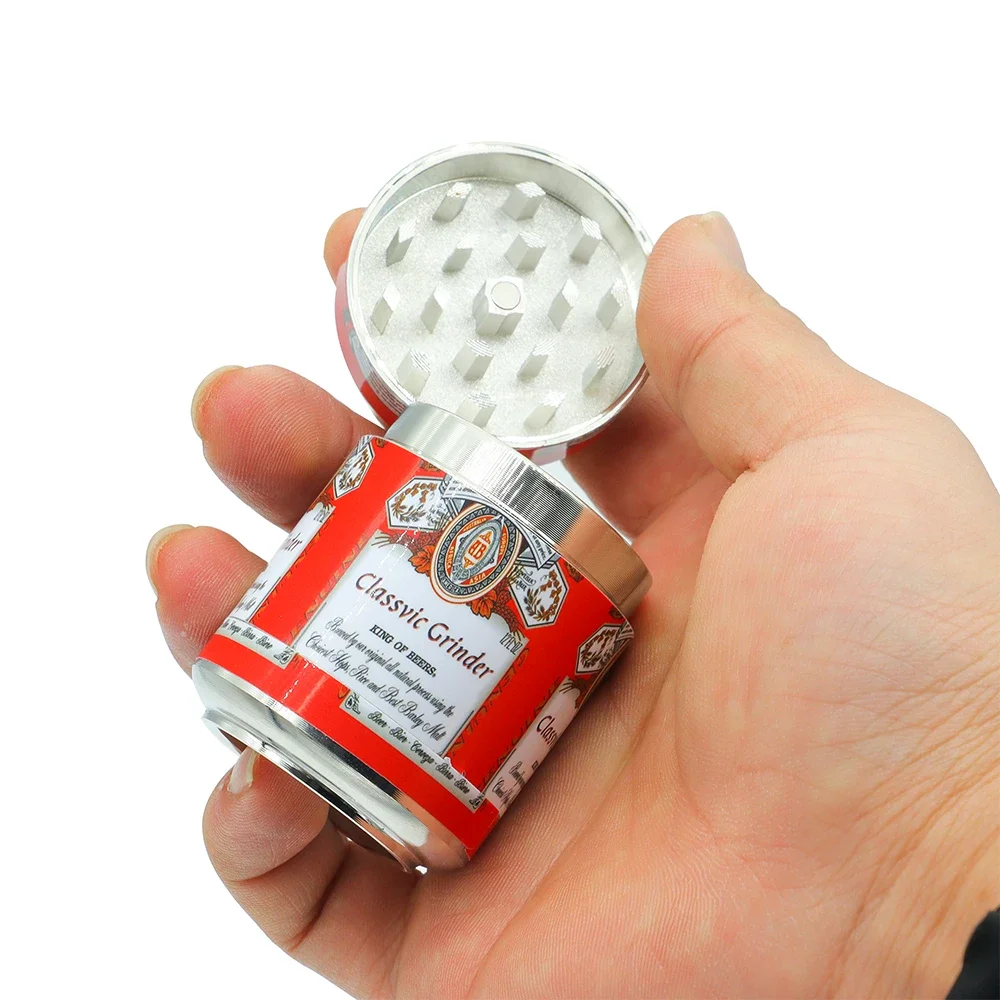 مطحنة علوية بسحاب مقاس 42 مم مع 3 طبقات من مادة سبائك الزنك لطحن الطعام المدمجة والمحمولة