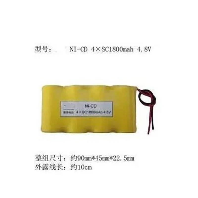 4* SC 1800MAh 4.8V Ni-cd SC batería recargable para luz de emergencia