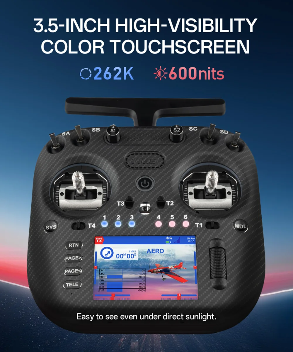 

TX15 MAX Radio Controller 16CH Transmitter 3.5inch IPS AG02 Support ExpressLRS