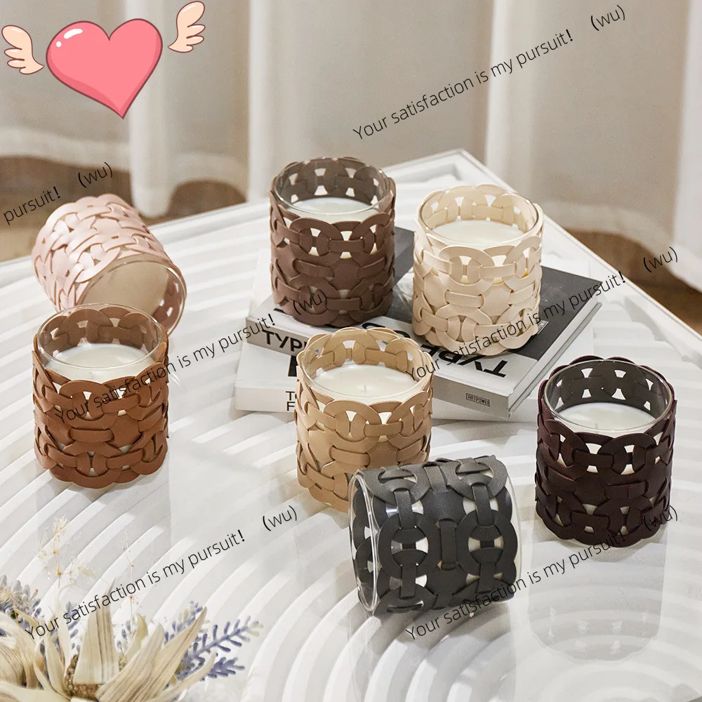 ZOCI-Modern Art Fireless Aromatherapy, Leather Fragrance Candle