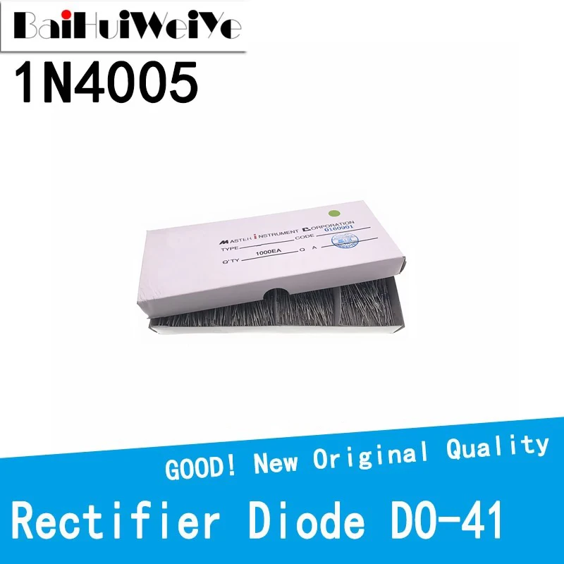 100PCS/LOT IN4005 1N4005 4005 N4005 1A 600V DO41High Quality Rectifier Diode D-41 DIP New Original