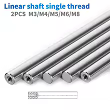 Linear shaft OD6/8/10/12/16/20mm Length100-550mm with One end of M3/M5/M8 thread hole depth of 8-16mm Chromed Harden Rod Shaft - AliExpress 13