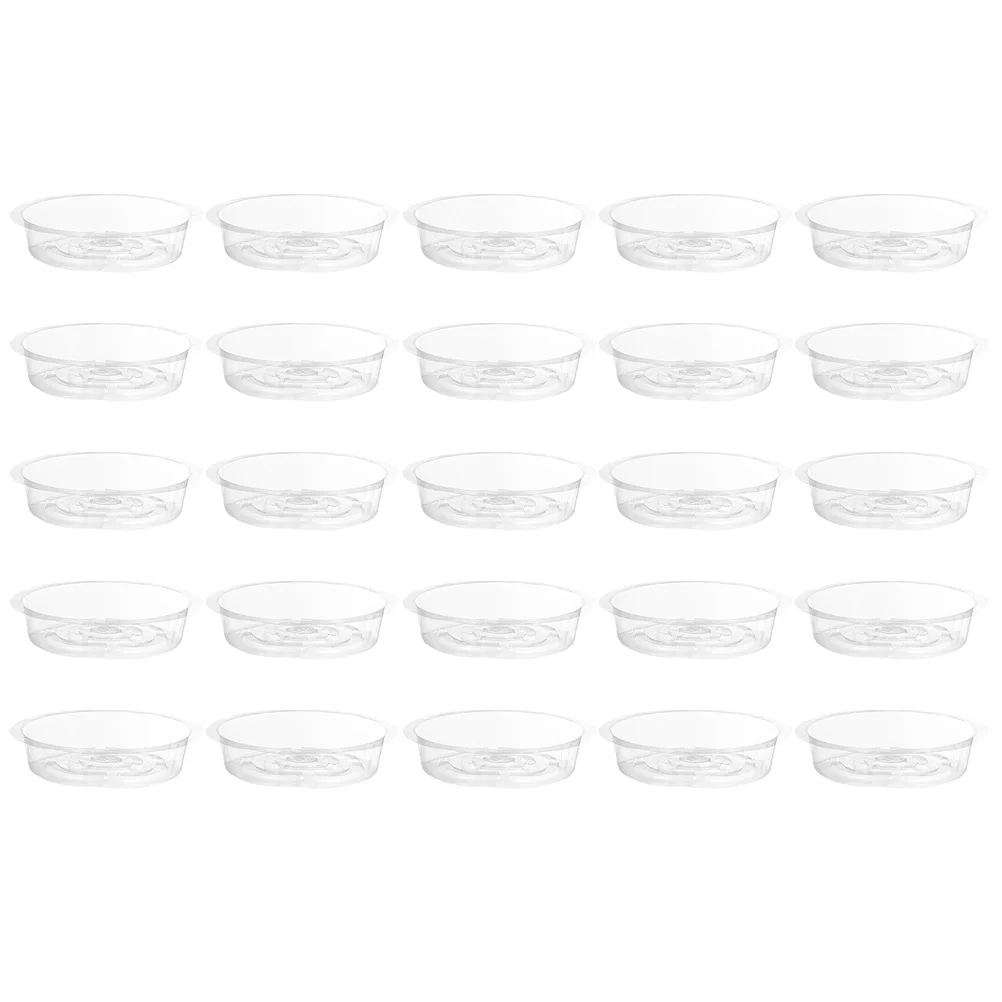 

25pcs Flowerpot Tray Plastic Water Drip Saucer Indoor Outdoor Gardening Supply Flowerpot Base Saucer Durable Stackable Planter
