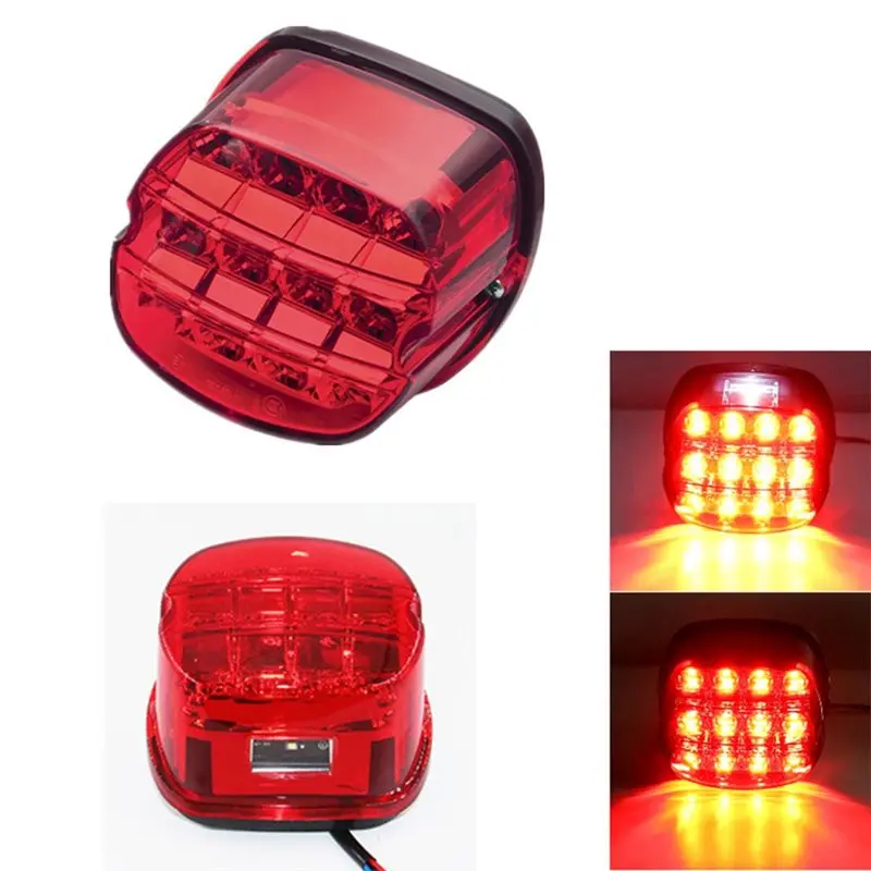 Motorcycle Brake Lamp LED Taillight For Dyna Fat Boy 883 1200 Road King Davidson Livewire FXDL99-17 Smoked Black-T48C