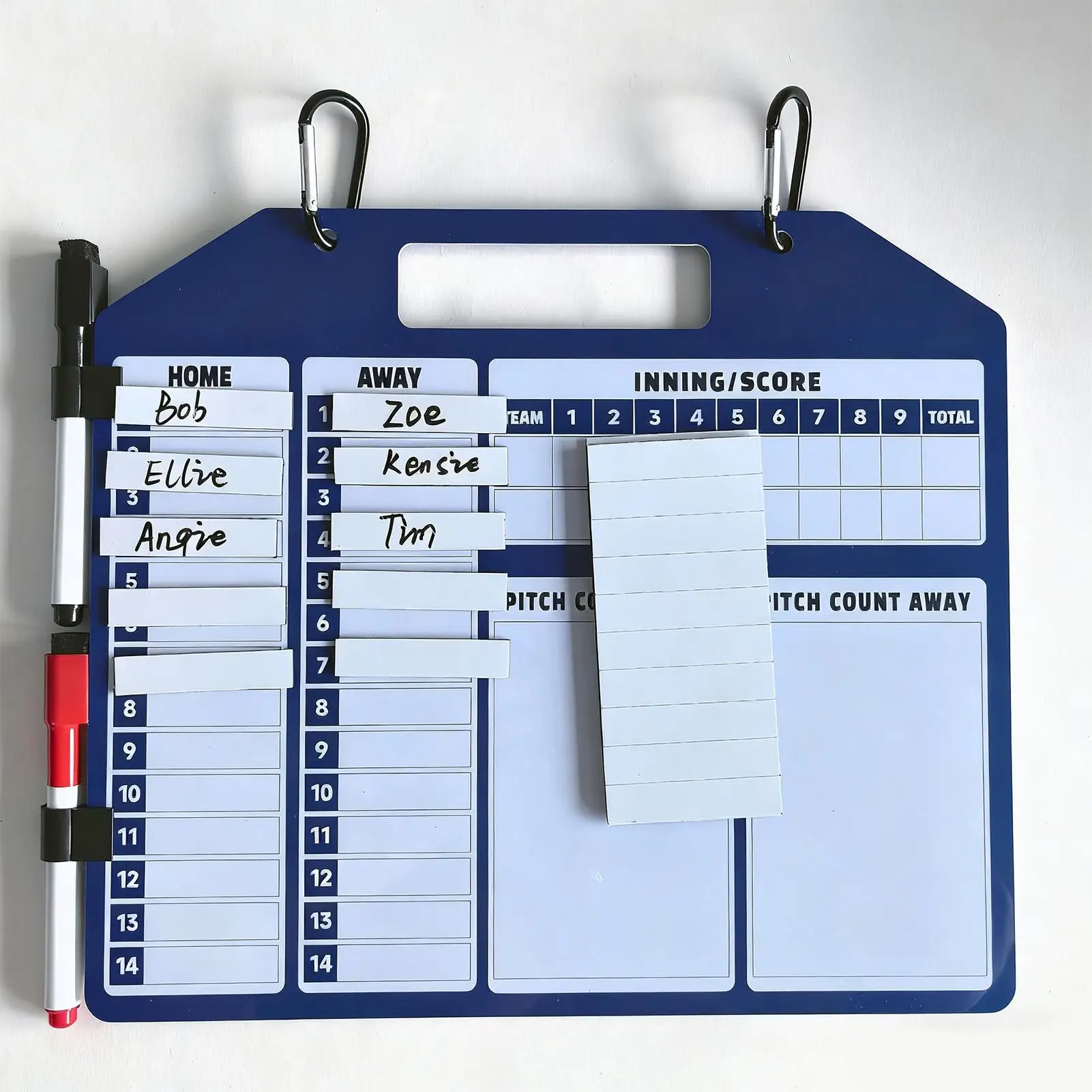 Softball Whiteboard Dry-Erase Scorekeeping Double-Sided Baseball Whiteboard for Fence Course Playground Field Tournament Game