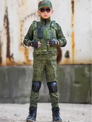 Russian Camouflage Uniform Children Green Suit Spring Kids Outdoor