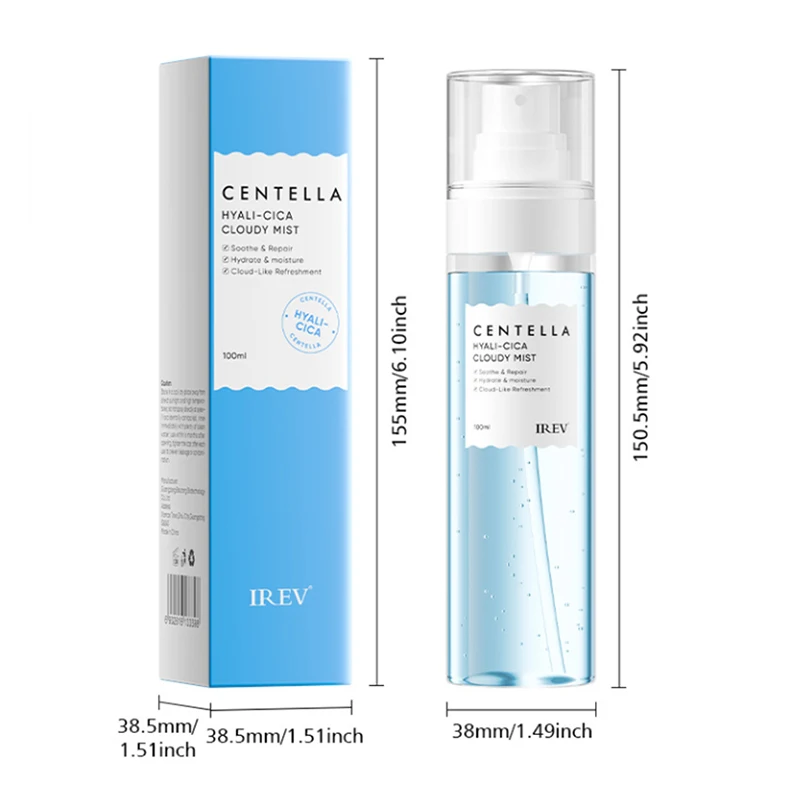 Centella Asiatica Hyaluronsäure Gesichtsspray-Toner Beruhigt Sanft Rötungen Hydratisiert Befeuchtet Macht die Haut Weich Sommerspray 100ml – Detail 1