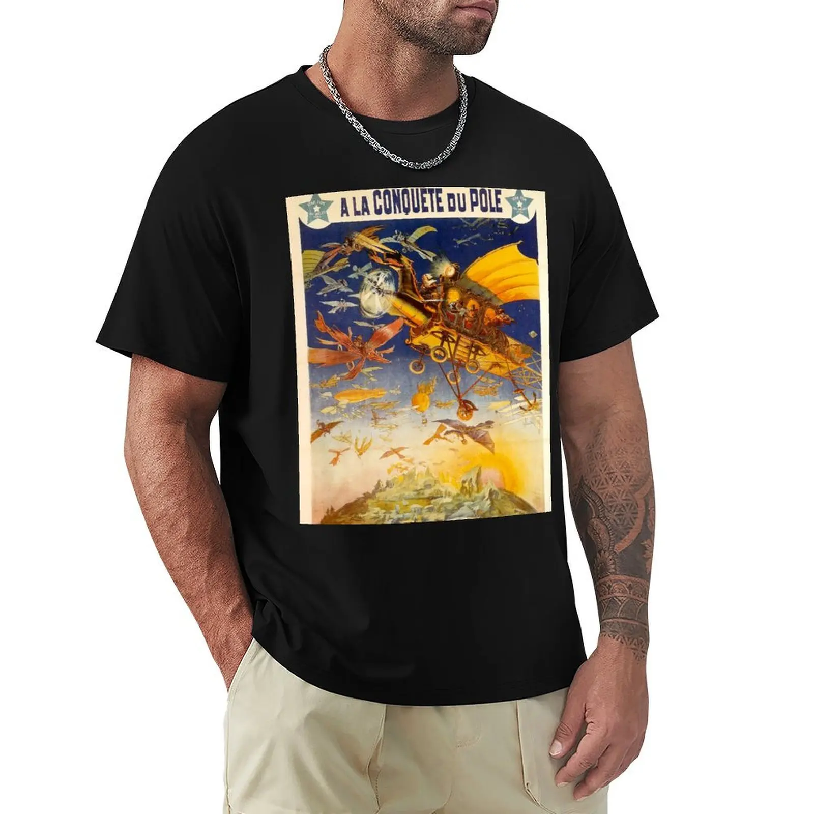 

Georges Méliès film à la conquête du ple - Vintage Art T-Shirt T-shirts oversize vintage t shirts Clothing Men's t-shirts