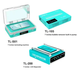3 In 1 Vacuum Laminate Machine Set for Watch iPhone Samsung Flat Curved Touch LCD Screen Refurbish Phone Repair Tool