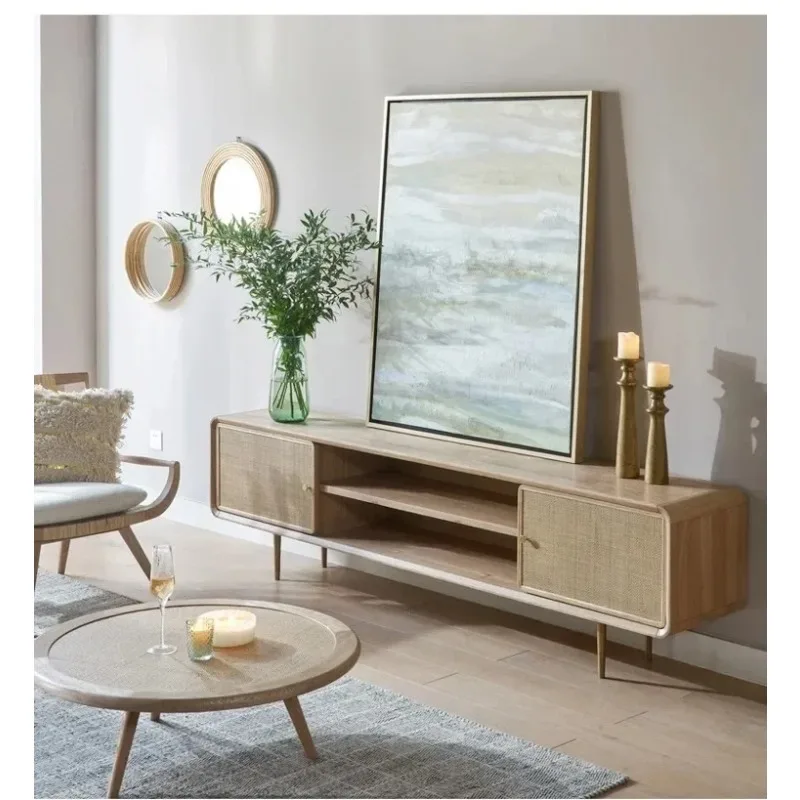 

Display Cabinet Rattan Furniture Entertainment Center Nordic Tv Stand Hanging Complete Living Room Modern Storage Tv Stand