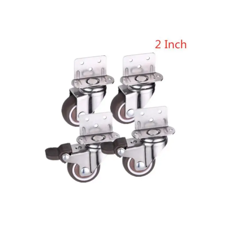 

4 Pcs 2 Inch Caster L-Shaped 90 Degree Right Angle Flower Rack Self Quiet Furniture Wheel