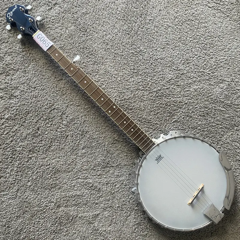 

G065 Left Hand Version 5 String Banjo Genuine Ozark Acoustic Banjo Guitar Cast Aluminium Open Body 11'Remo Heads
