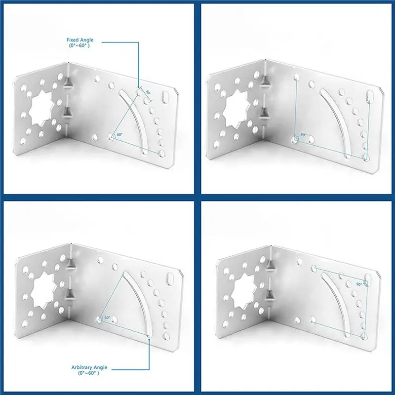 B84B-2X Pole Mount Bracket L Mounting Bracket To Wall Hardware Accessories For LPDA Yagi Outdoor Antenna With U-Bolt