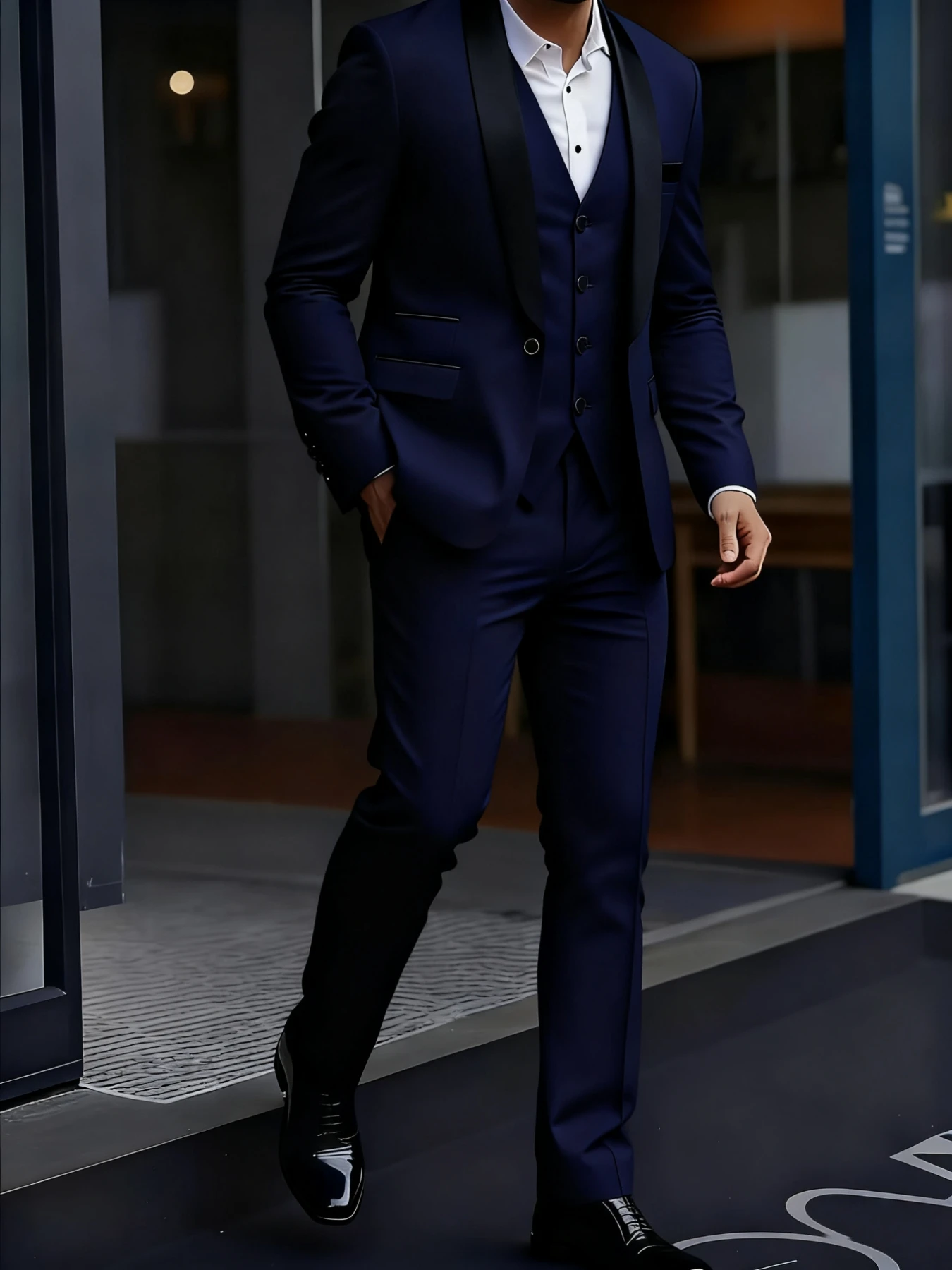 

【Men's Suit】3pcs Solid Color Men's Suit - All-Season Formal Attire | Holiday Gift Choice for Party