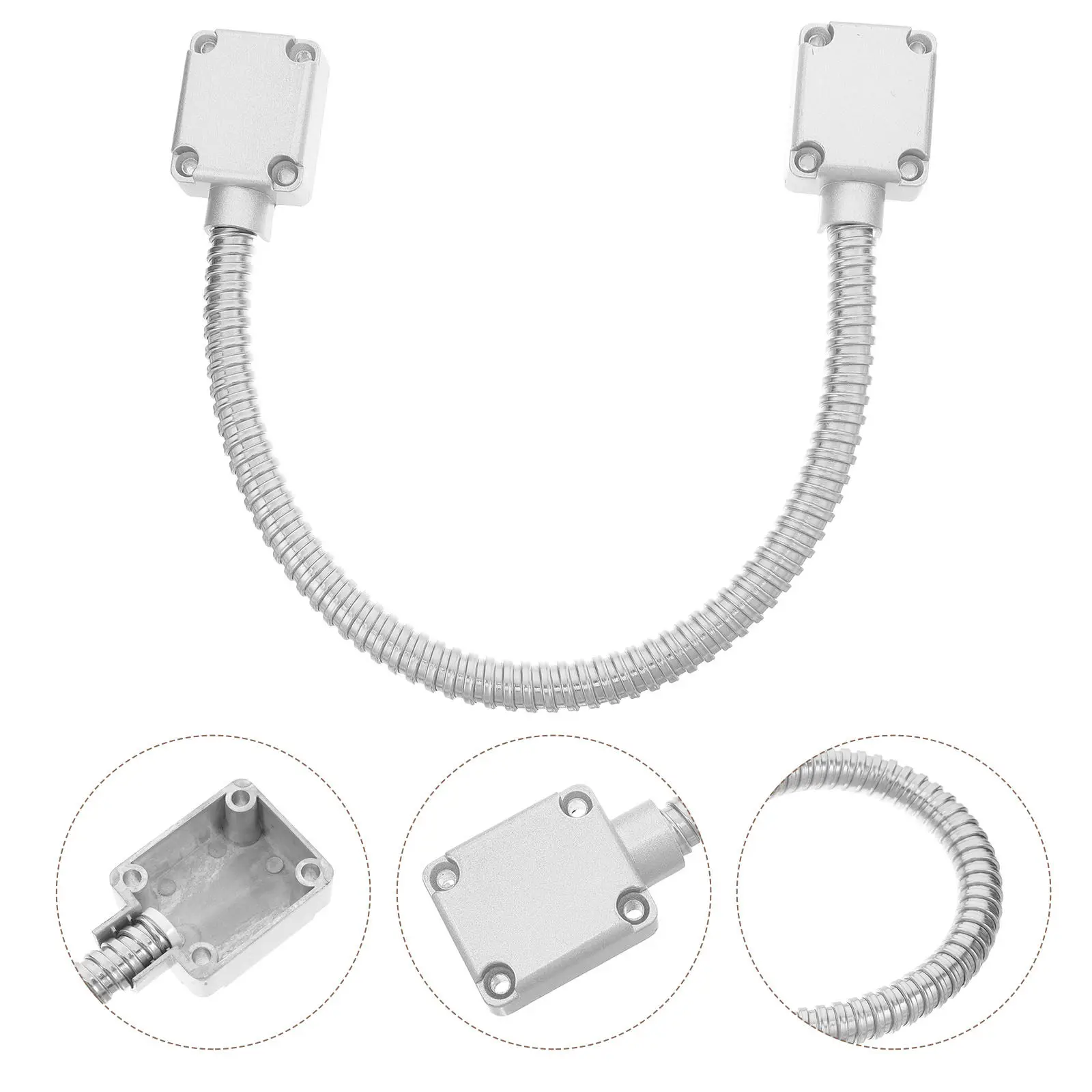 

Stainless Steel Metal Flexible Conduit Heavy-Duty Door Loop Protector Access Control Cable Line Defender Office Home Public