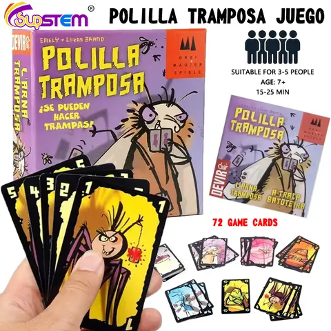 Polilla Tramposa 가족 파티 게임을위한 보드 게임 Cheating Moth 성인을위한 스페인어 카드 게임 어린이 Juegos De Mesa Español