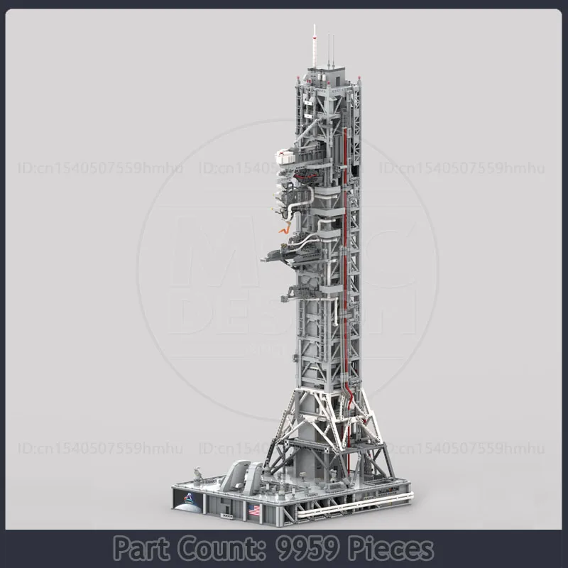 Space Series Moc Building Block Moon Rocket Technology Bricks Mobile Launcher Model Science Concept Toys Creative Gifts